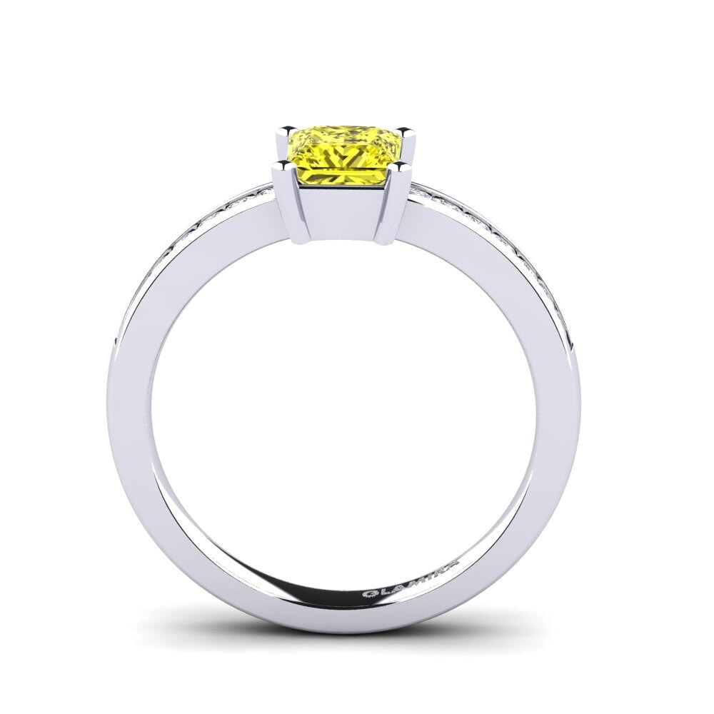 Diamante Amarillo Anillo de compromiso Fausta 0.93 crt