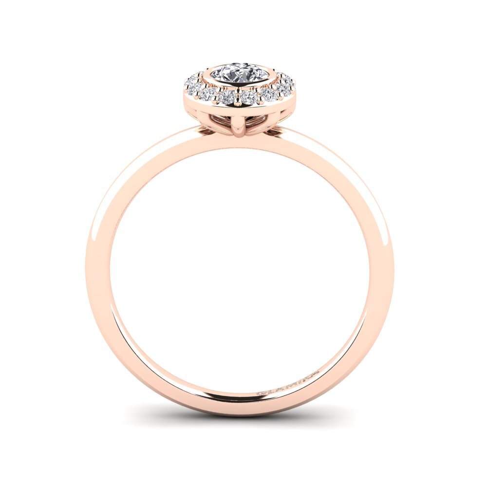 14ct Rose Gold Engagement Ring Fegurier