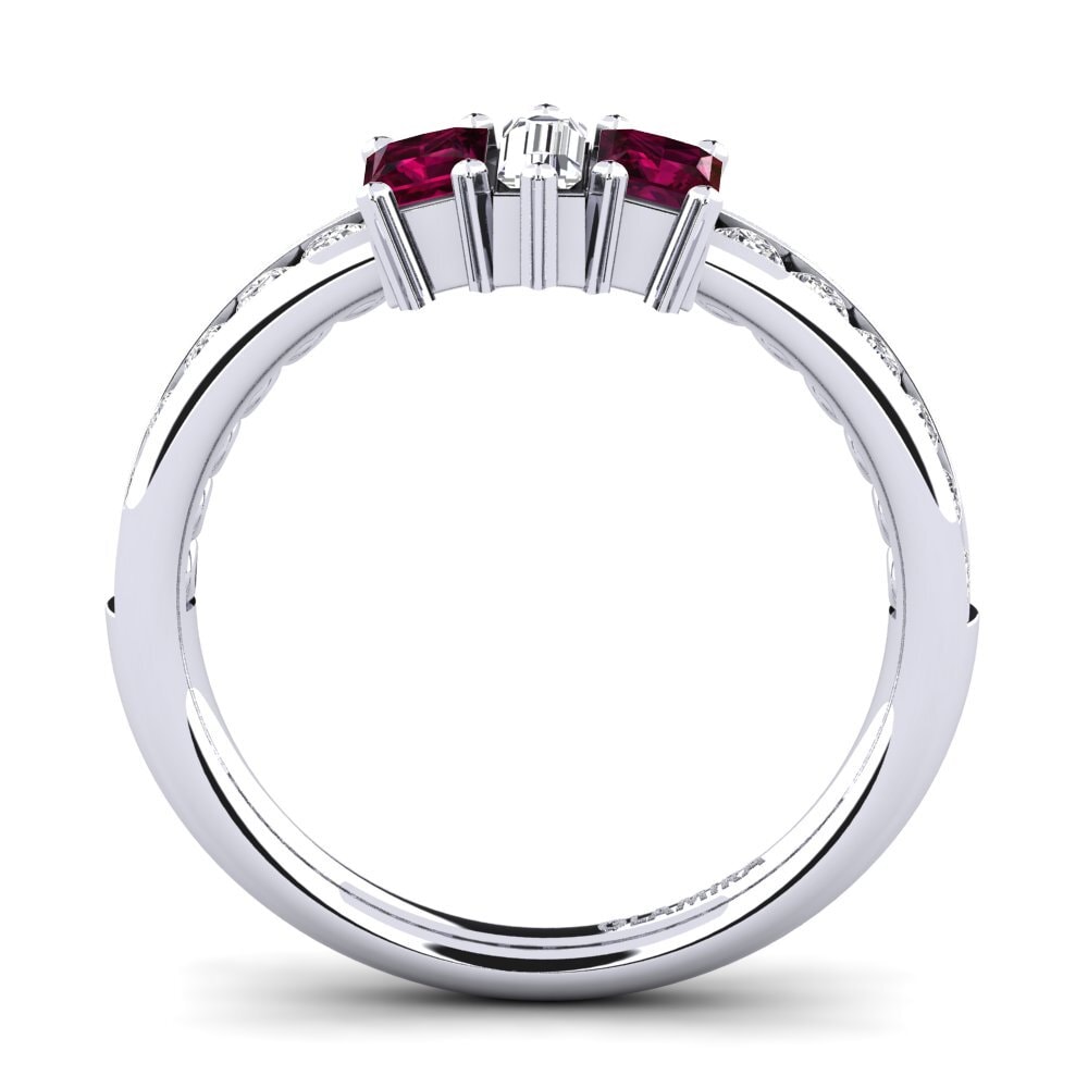 Rhodolite Garnet Engagement Ring Felicidad