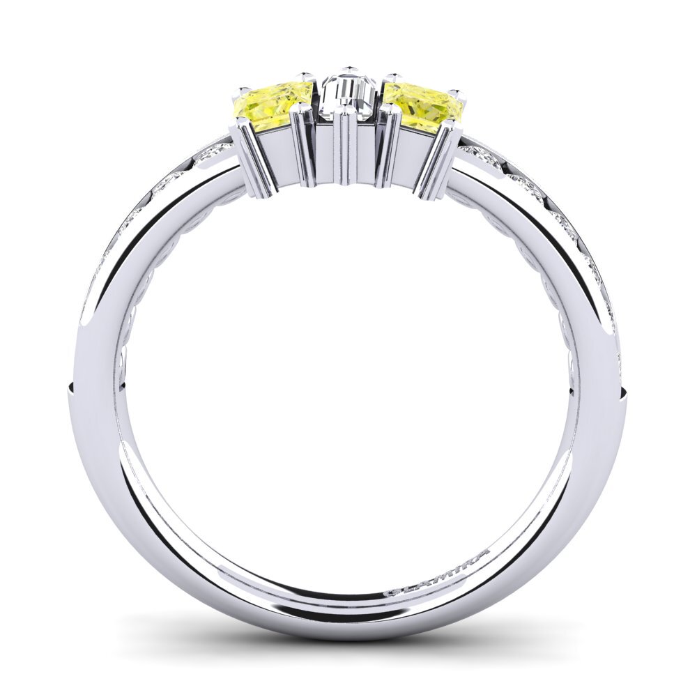 Diamante Amarillo Anillo de compromiso Felicidad
