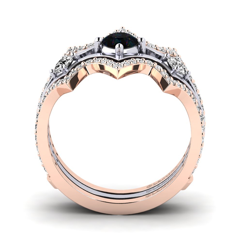Black Opal Ring Fenix SET
