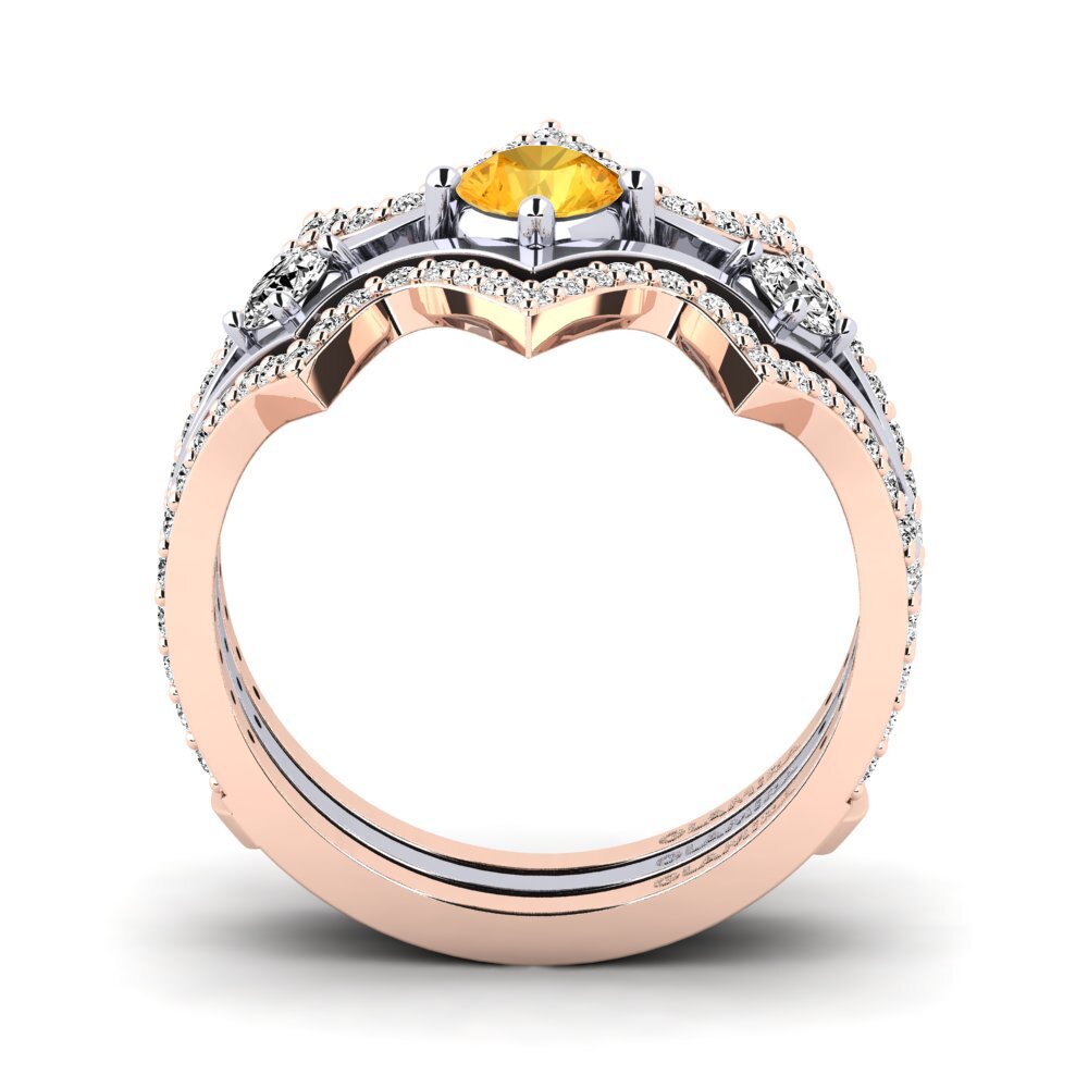 Citrine Ring Fenix SET
