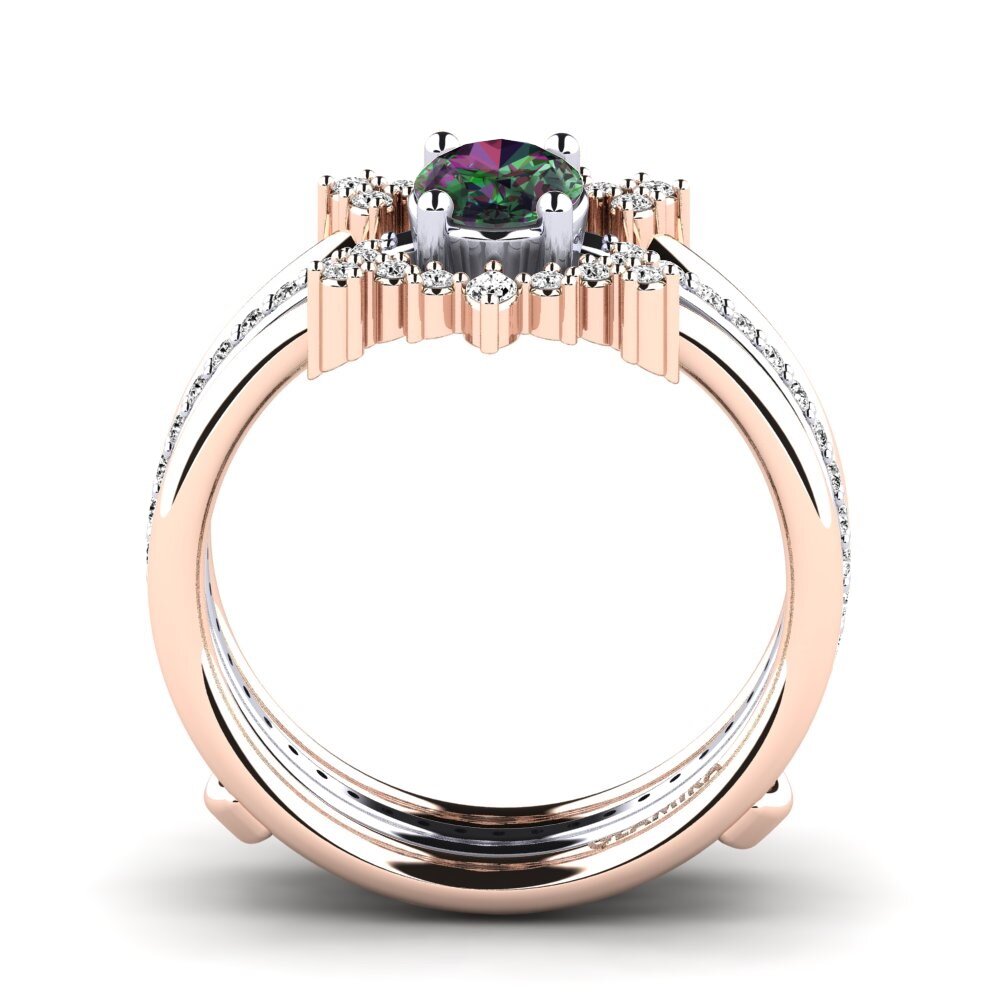 Topacio Místico Anillo Feoun SET