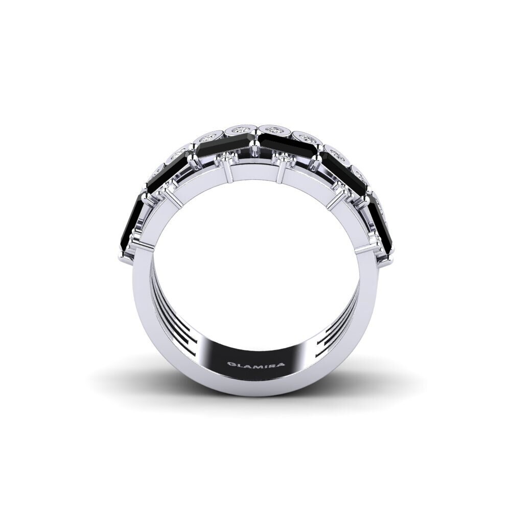 Zafiro negro Anillo Ffansi