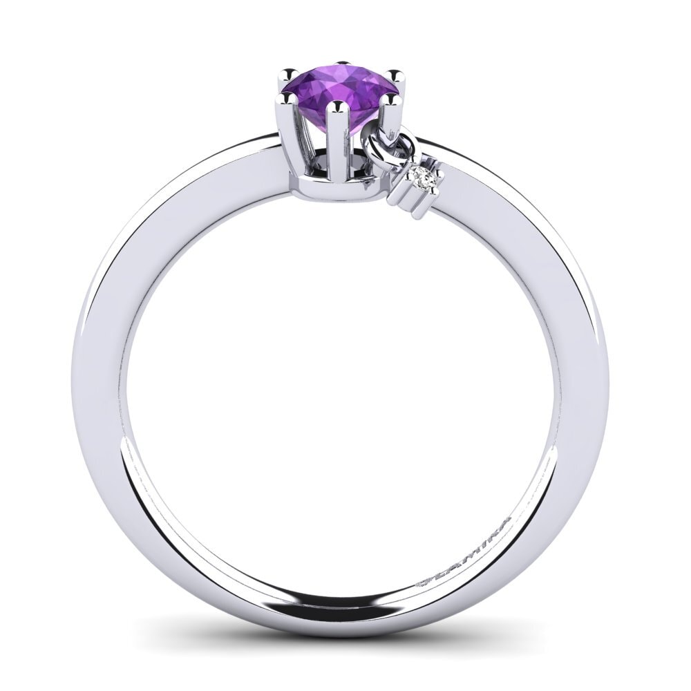 Amethyst Engagement Ring Fibrizia