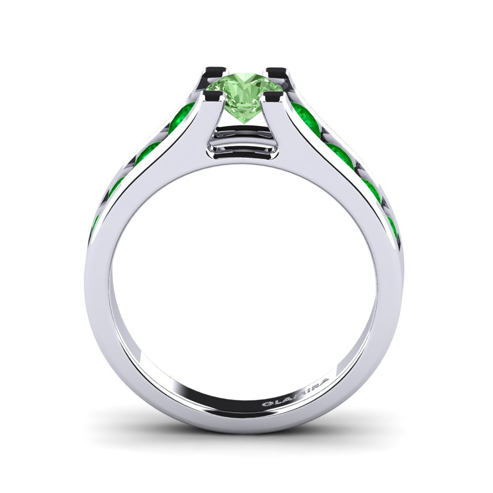 Green Diamond Engagement Ring Fidanka