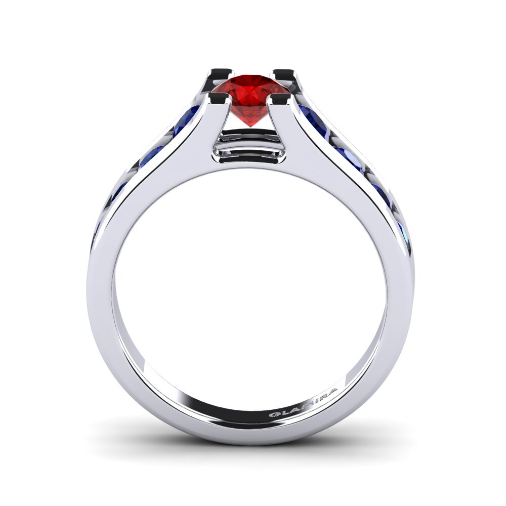 Ruby (Lab Created) Engagement Ring Fidanka
