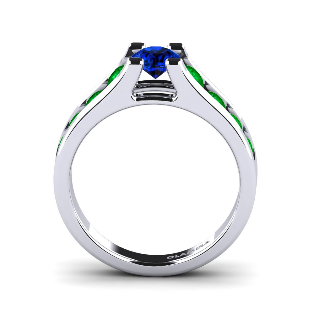 Sapphire (Lab Created) Engagement Ring Fidanka