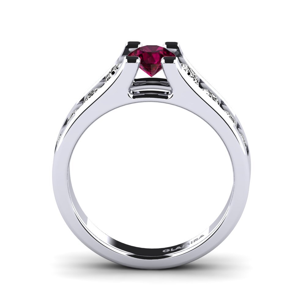 Granate Rhodolite Anillo de compromiso Fidanka