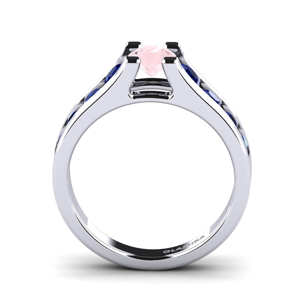 Rose Quartz Engagement Ring Fidanka