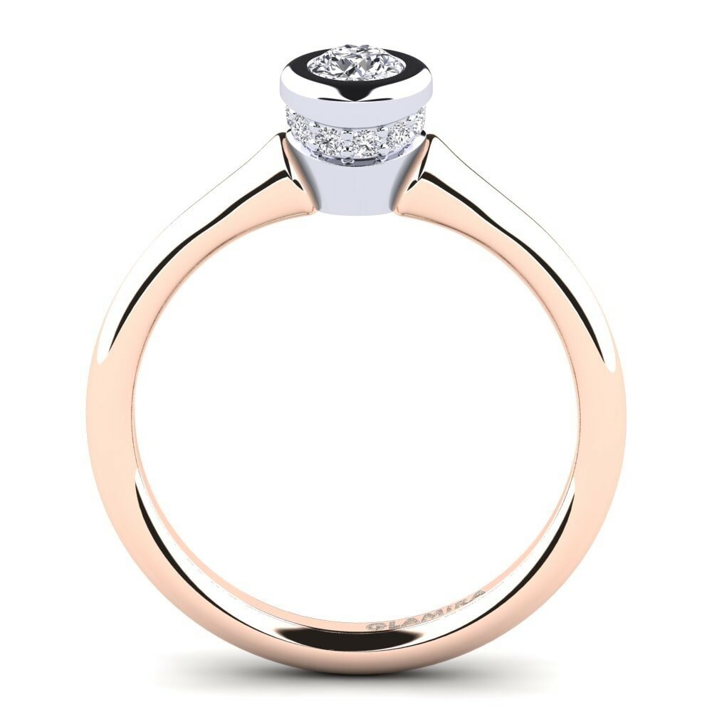 9k Rose & White Gold Women's Ring Fidelia