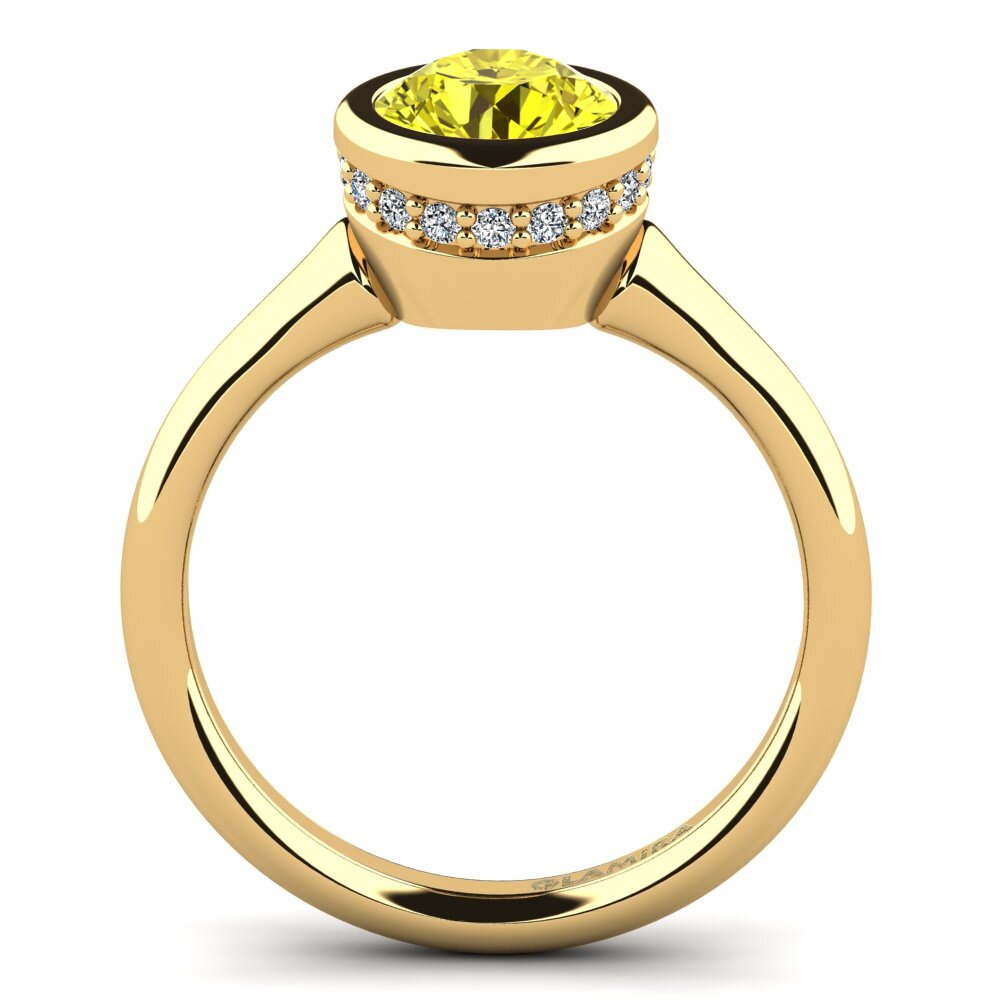 Yellow Diamond Engagement Ring Fidelia 1.0 crt