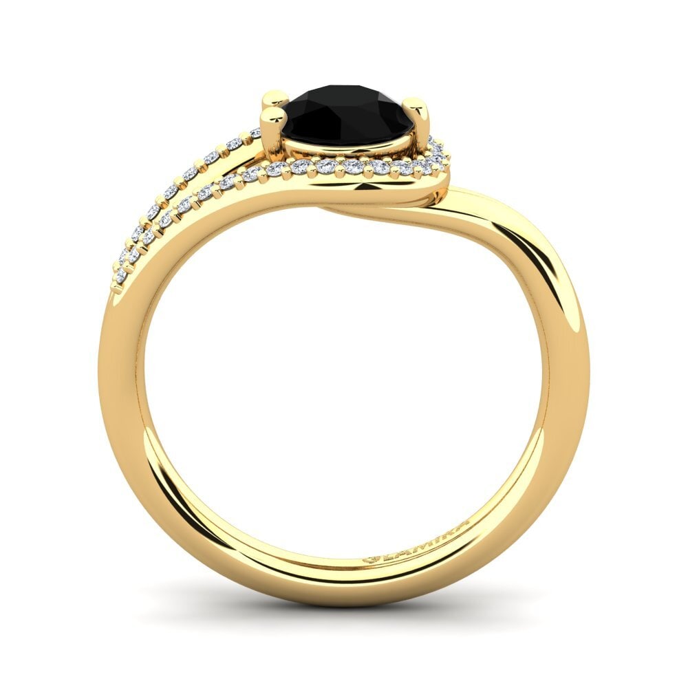 Black Diamond Engagement Ring Fidelma
