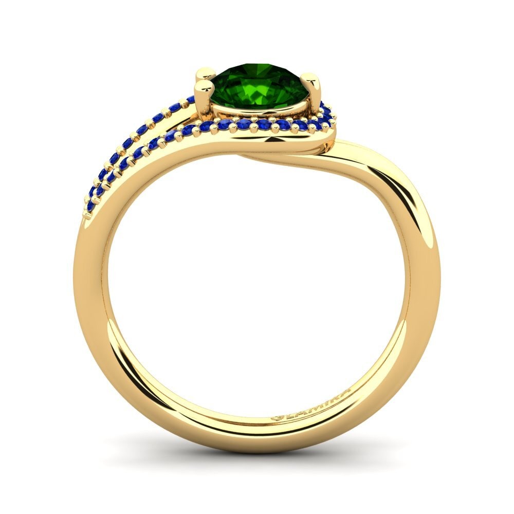 Green Tourmaline Engagement Ring Fidelma