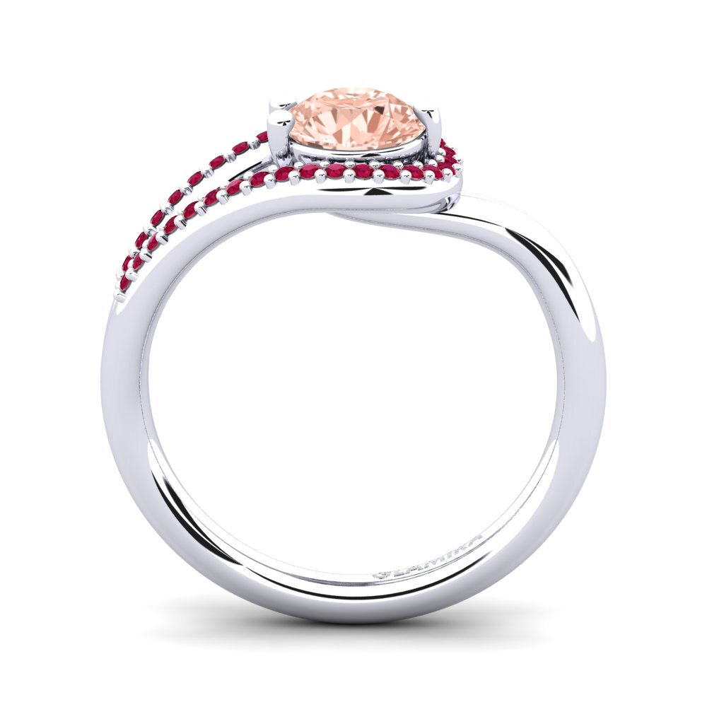 9ct White Gold Morganite Engagement Ring Fidelma