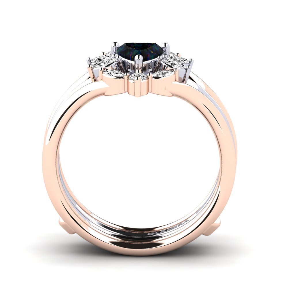 Black Opal Ring Finam SET