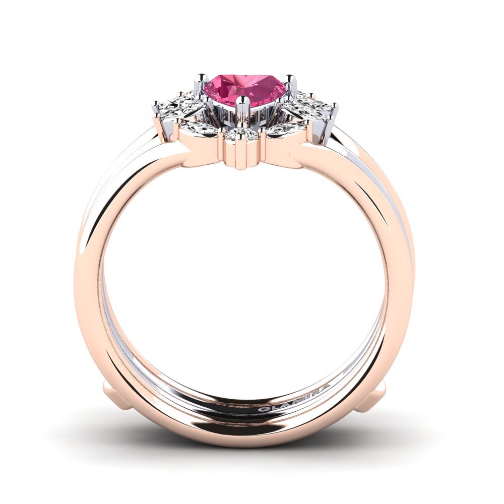 Turmalina rosa Anillo Finam SET