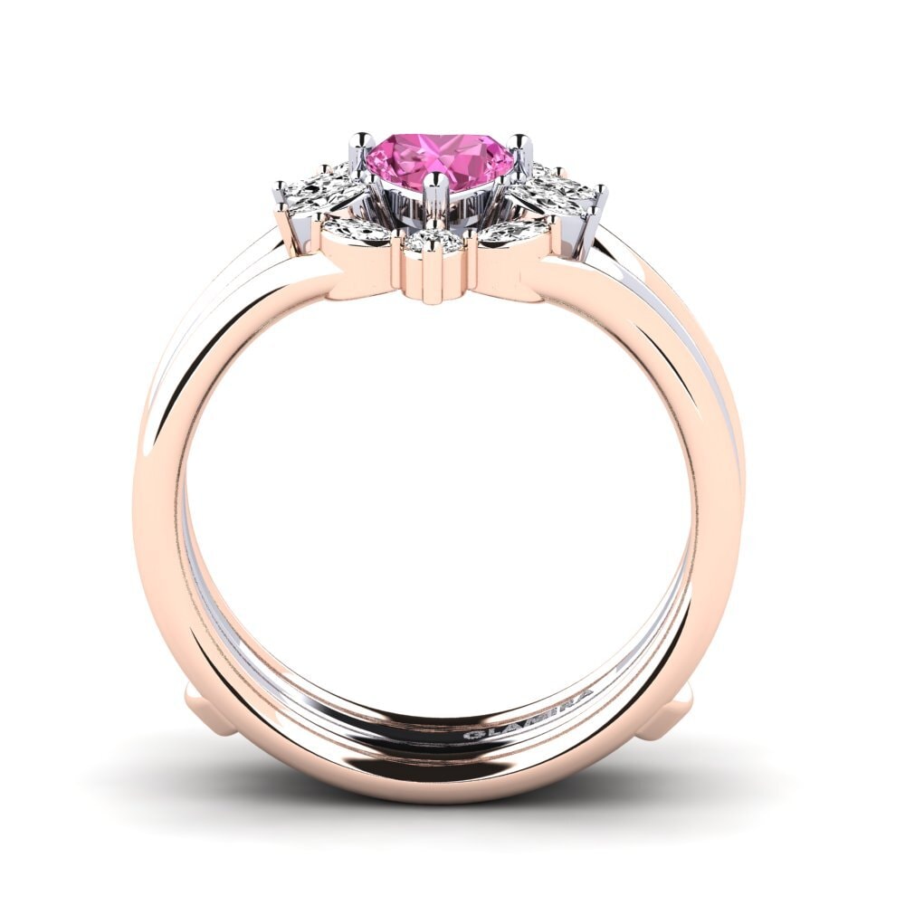 Pink Topaz Ring Finam SET