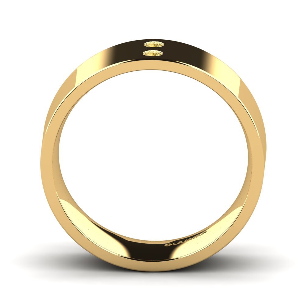 14ct Yellow Gold Yellow Diamond Men's Ring Fine Tune