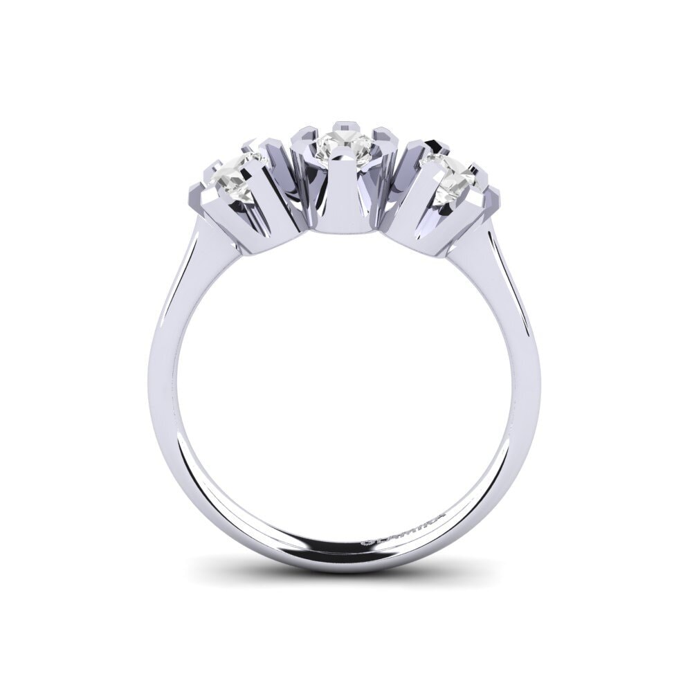 Zafiro blanco Anillo de compromiso Fiorella