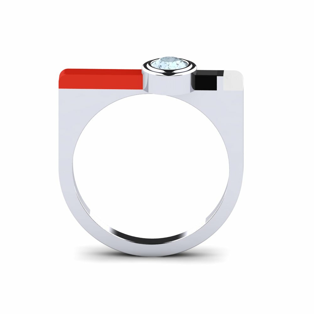 Argent Blanc Bague Fjel