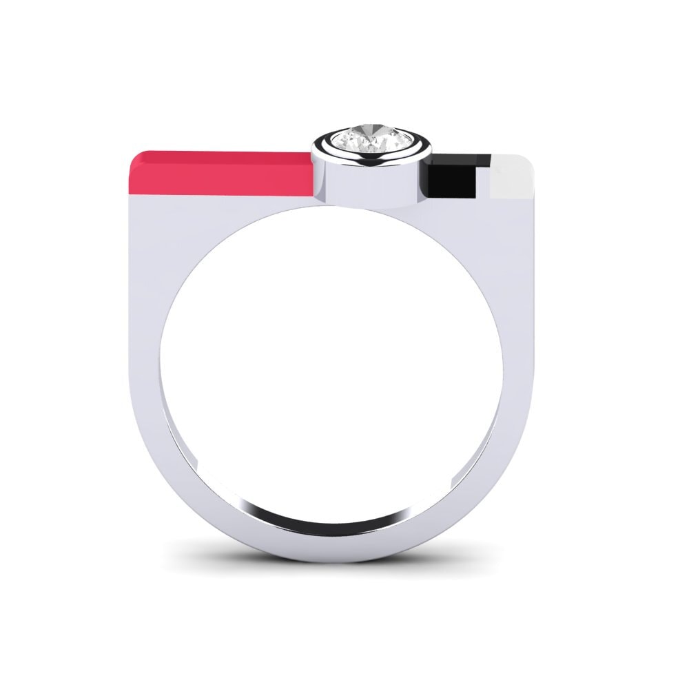 Weißer Saphir Ring Fjel