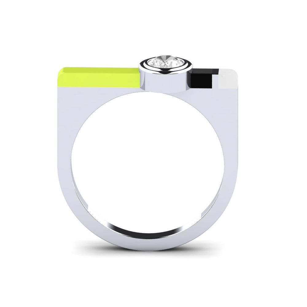 Weißer Saphir Ring Fjel
