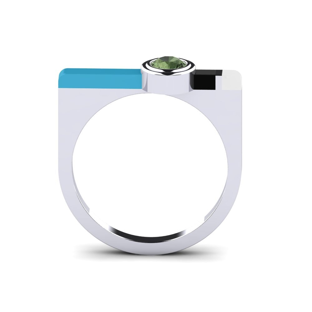 Zafiro Verde Anillo Fjel
