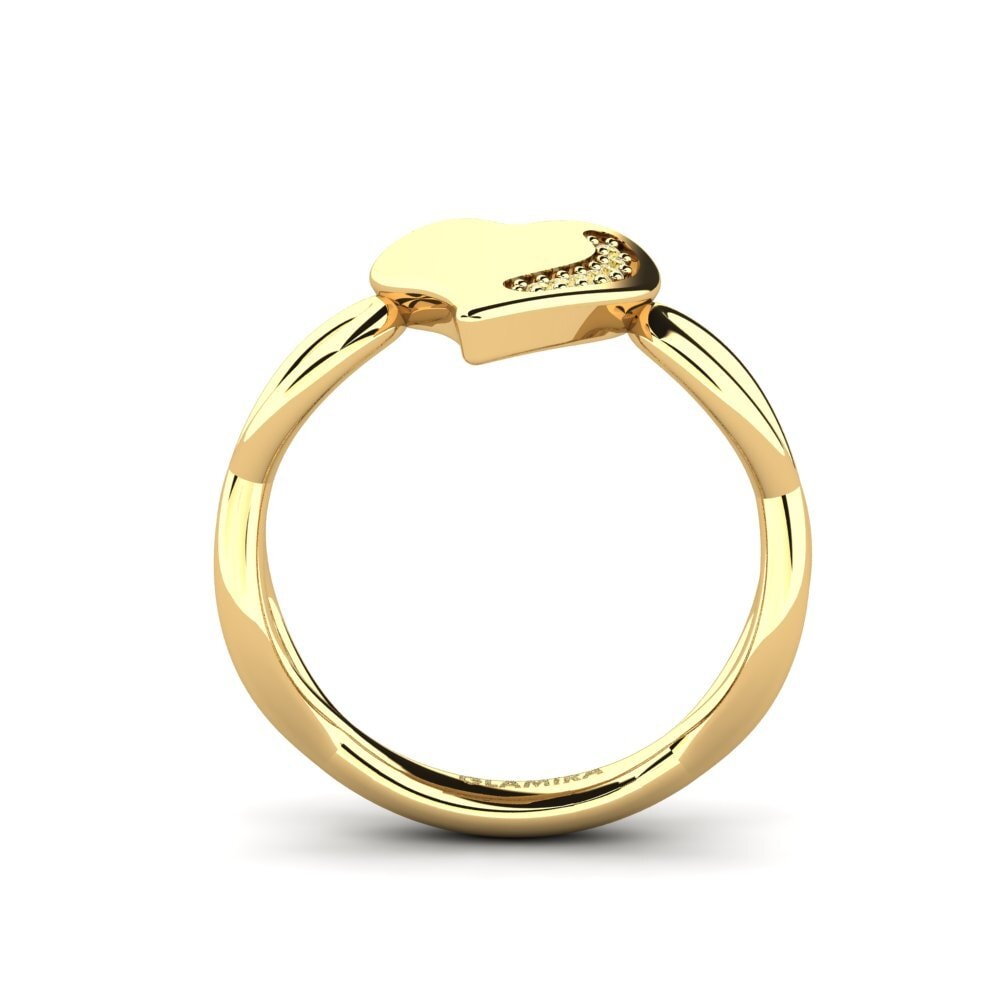14ct Yellow Gold Yellow Diamond Ring Flaine