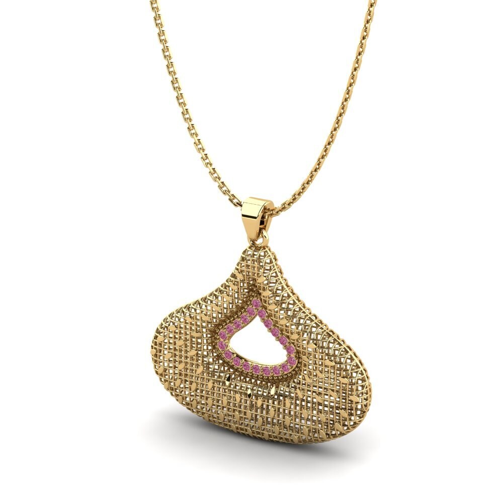 Granate Rhodolite Colgante de Mujer Flanc