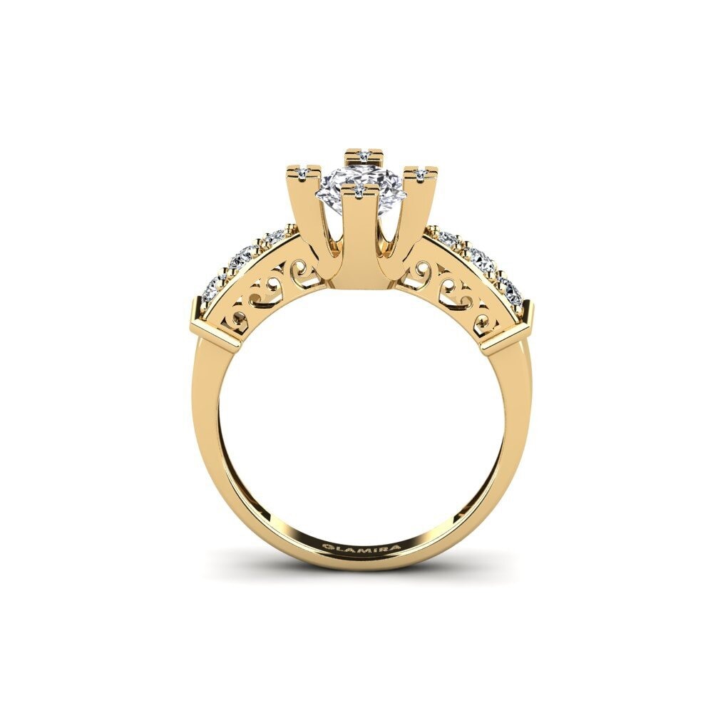 Lab Grown Diamond Engagement Ring Flane