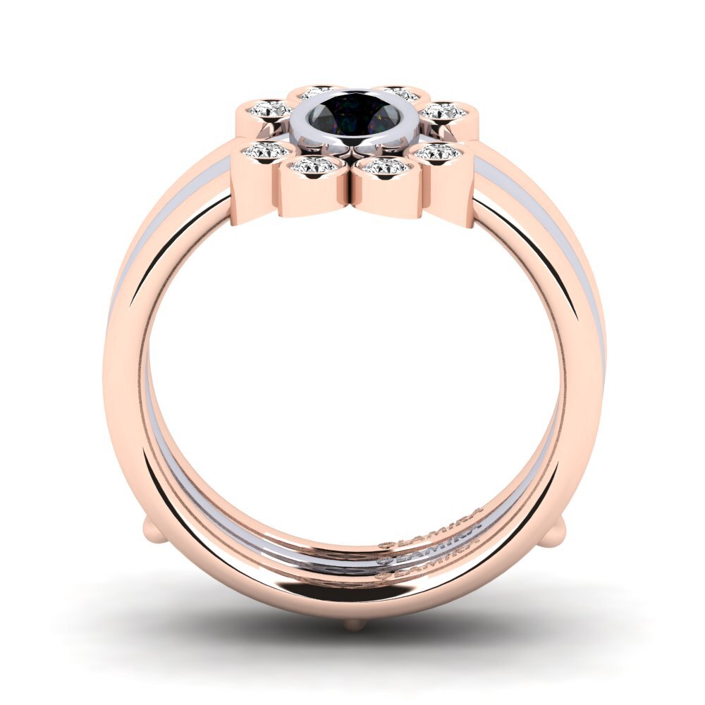 Black Opal Ring Flet SET