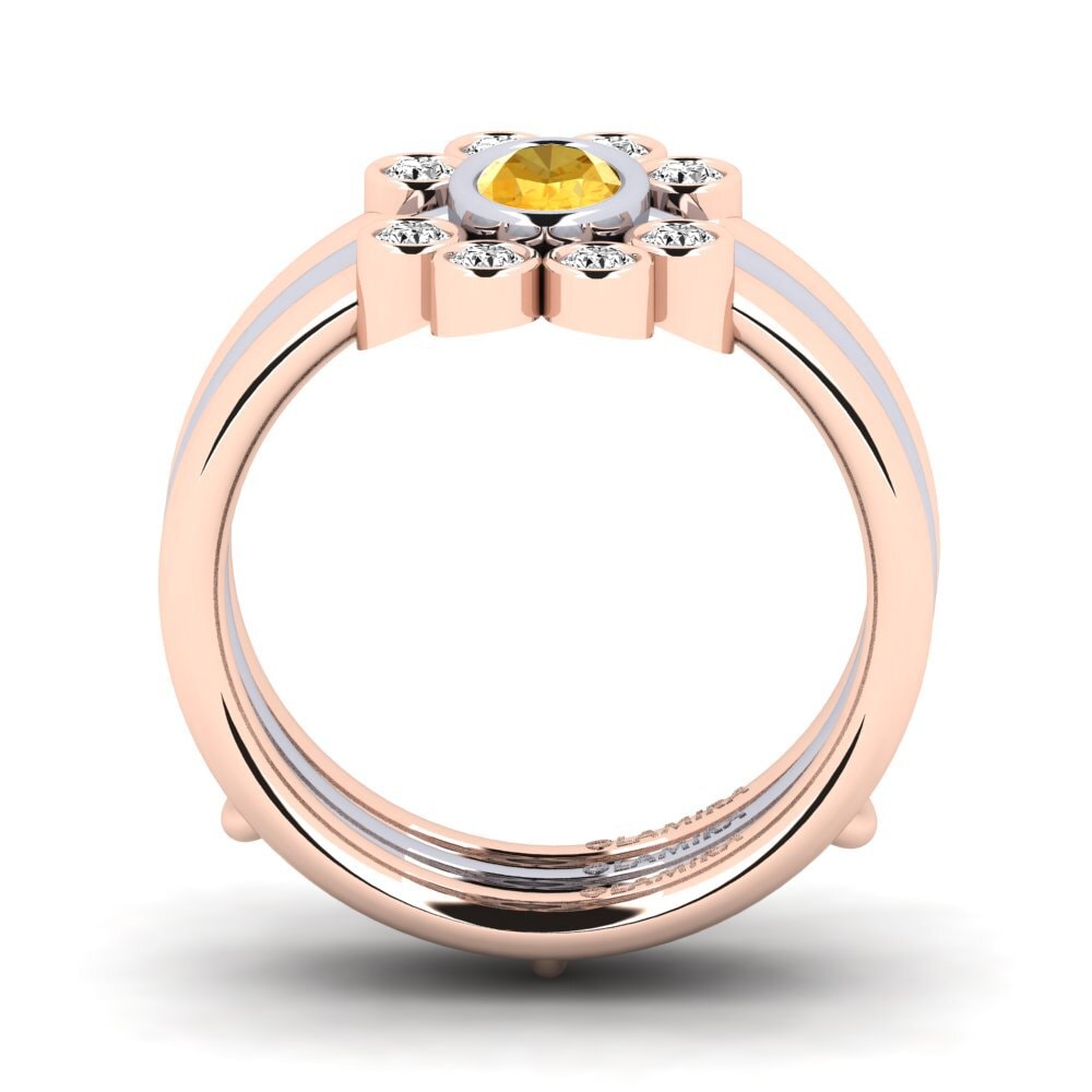 Citrine Ring Flet SET