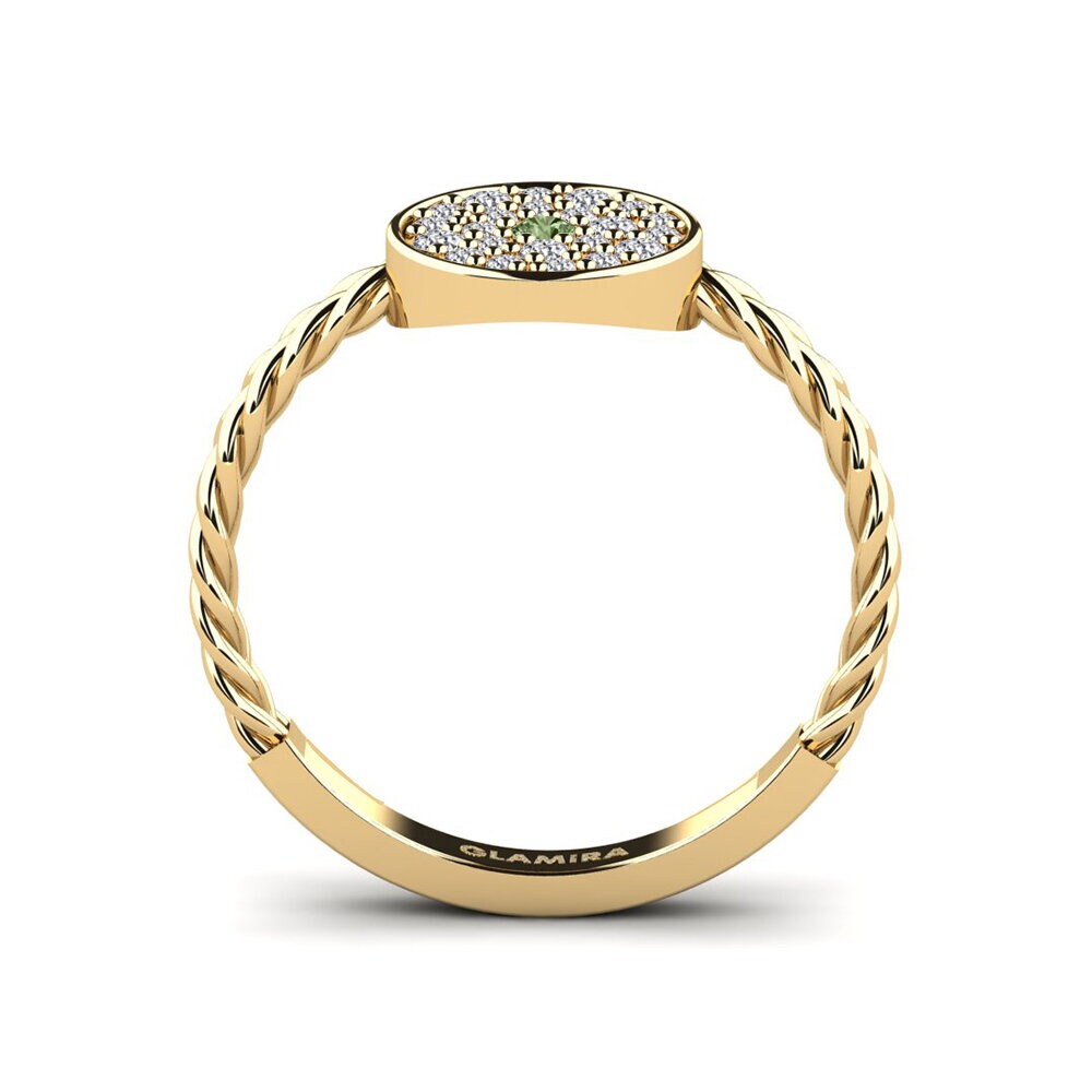 Grüner Diamant Ring Flik