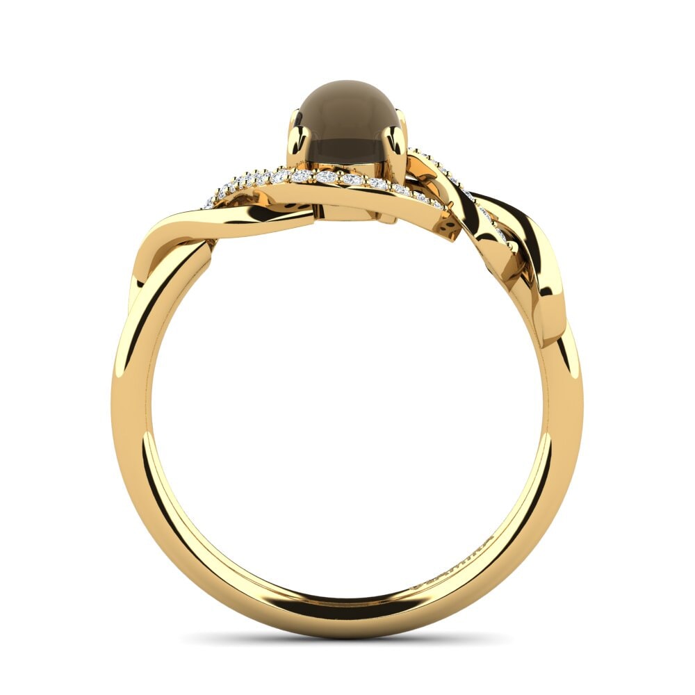 Cabochon Smoky Topaz Ring Floramaria
