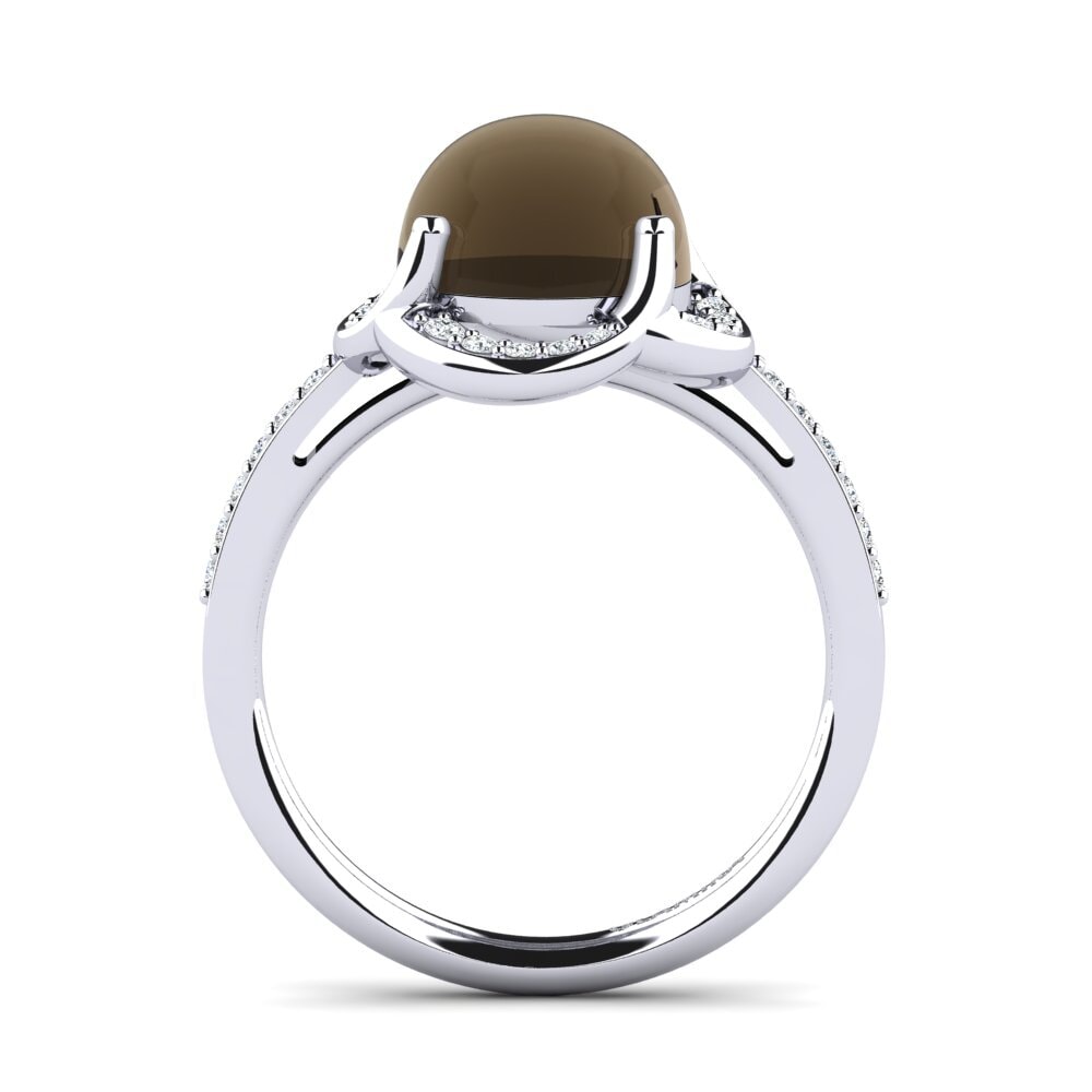 Cabochon Smoky Topaz Ring Florbela