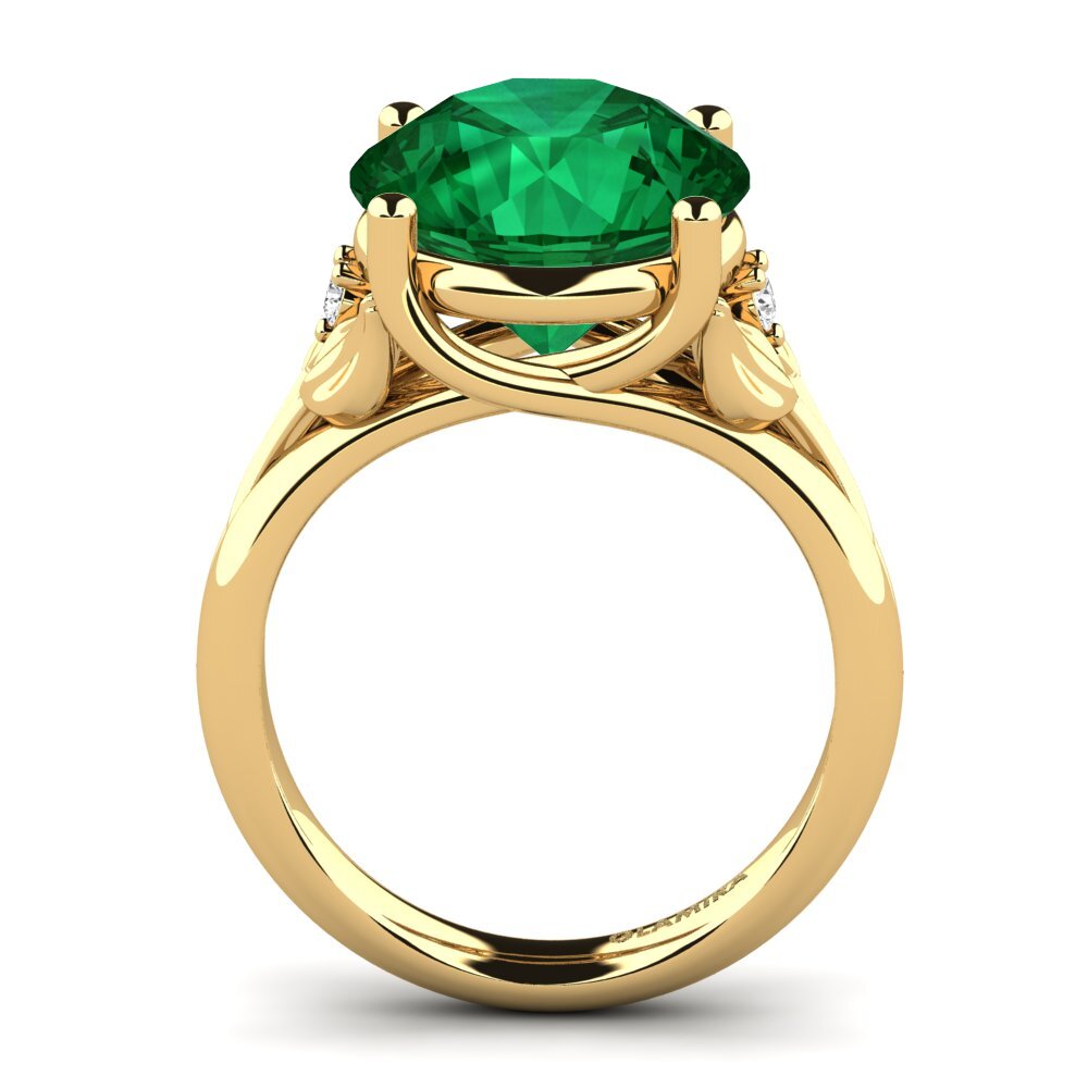 14k Oro Amarillo Anillo Florrie
