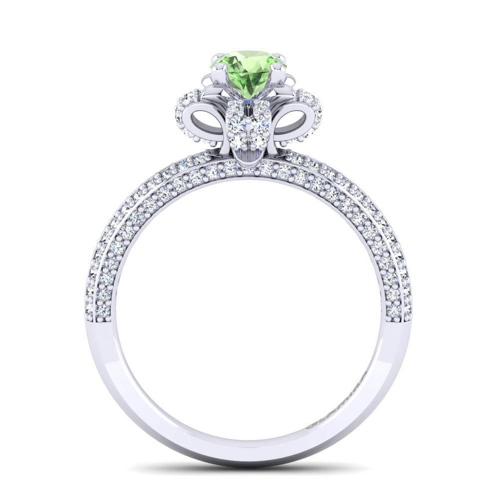 Amatista verde Anillo de compromiso Clayto