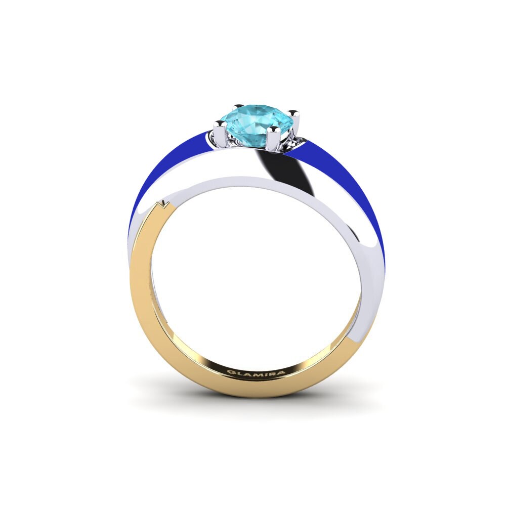 Blauer Zirkon Ring Foldent