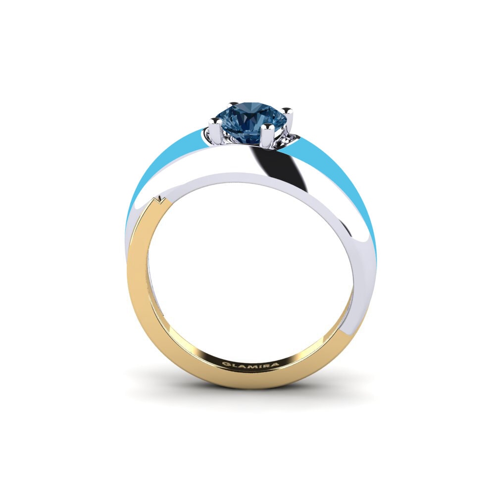 Blauer Diamant Ring Foldent