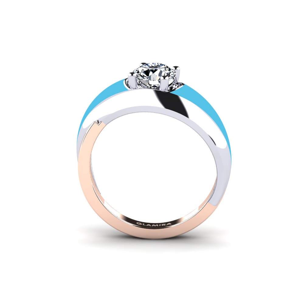 375 Weiß & Rotgold Ring Foldent