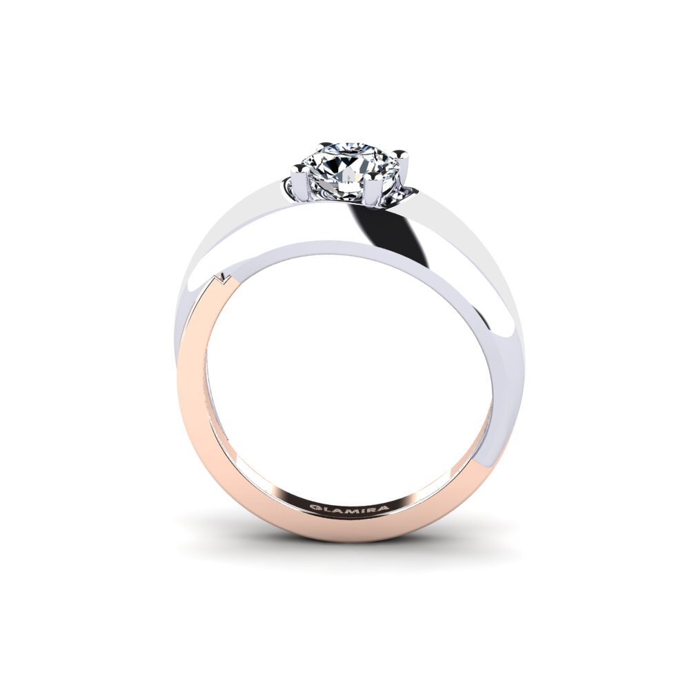 750 Weiß & Rotgold Ring Foldent