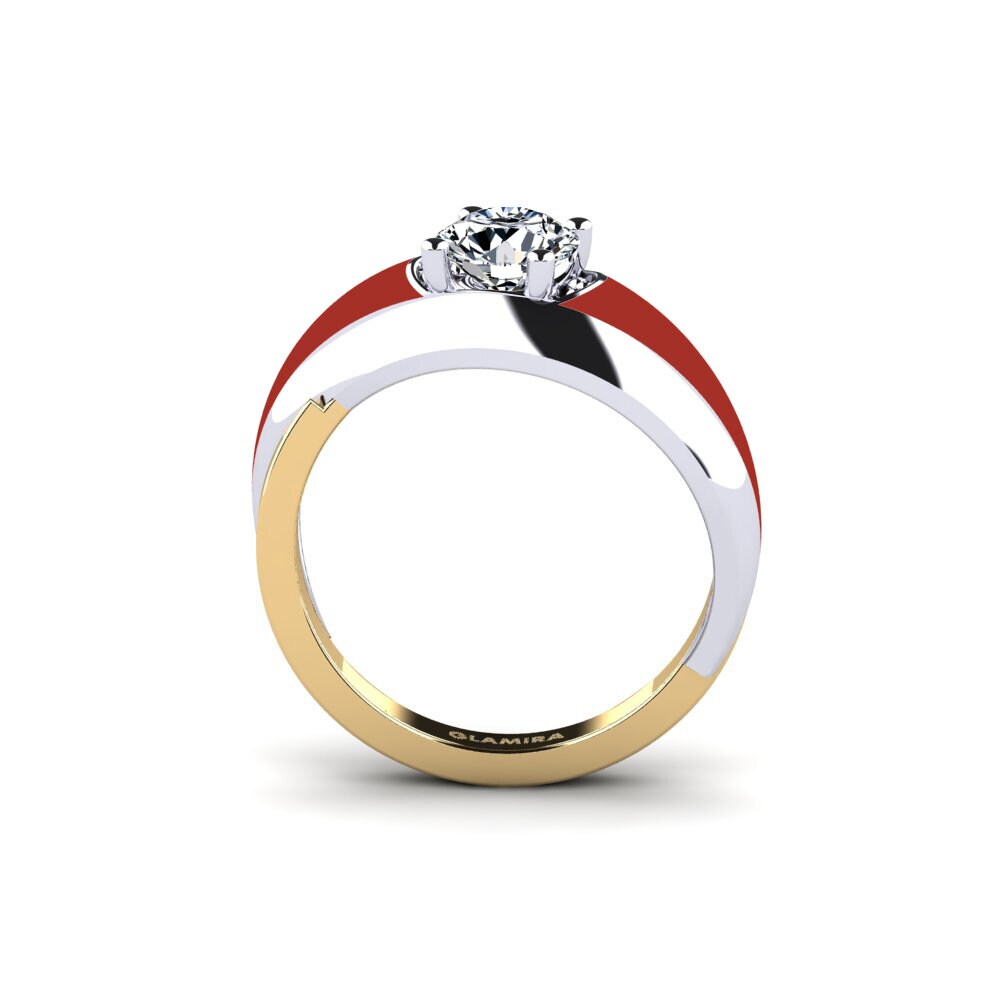 Or Blanc & Jaune 14k Bague Foldent