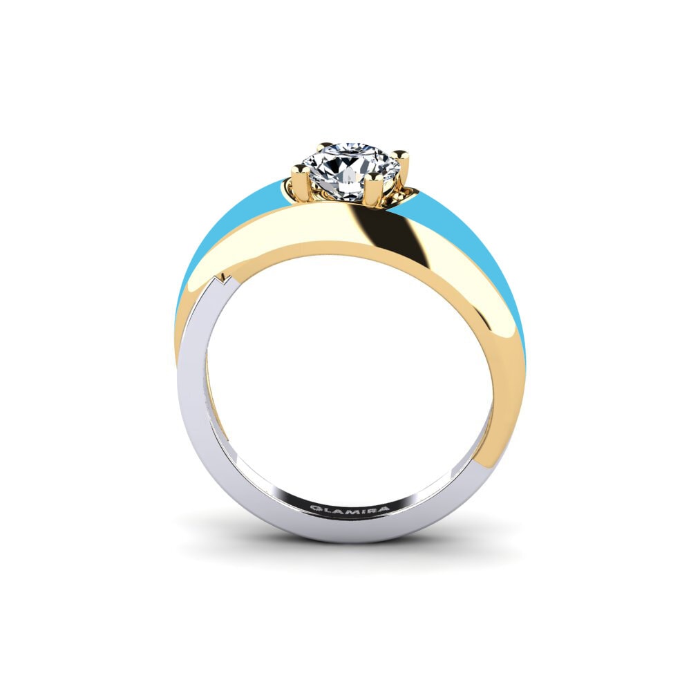 375 Gelb & Weißgold Ring Foldent
