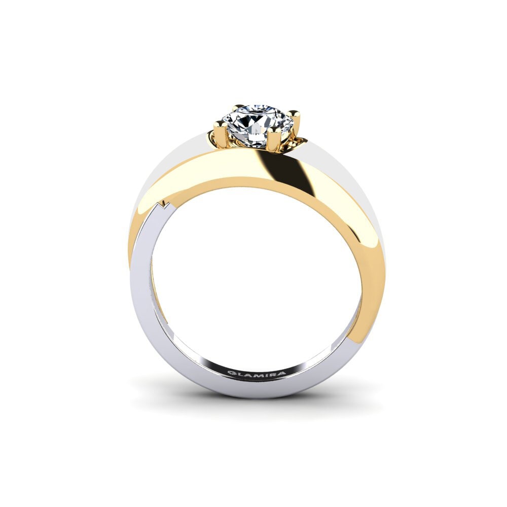 375 Gelb & Weißgold Ring Foldent