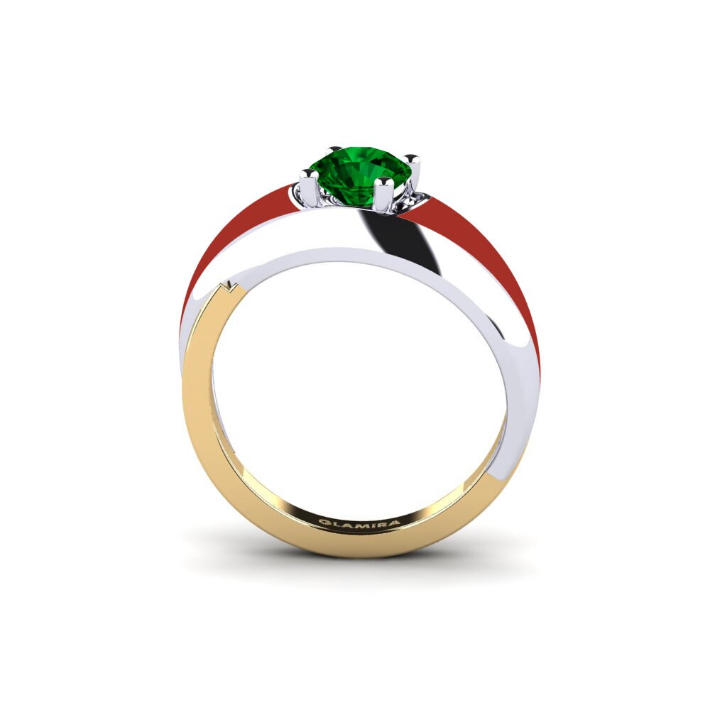 Zircone Vert Bague Foldent