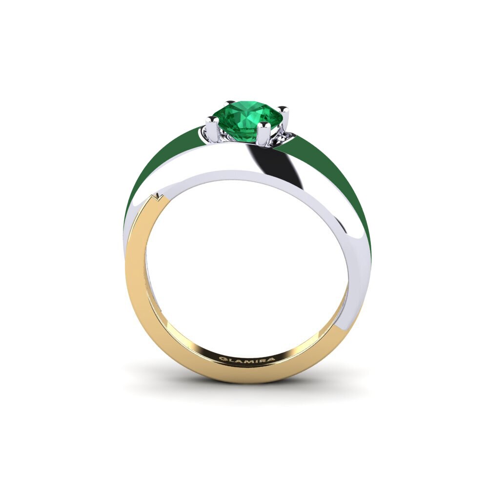 Smaragd (im Labor gezüchtet) Ring Foldent