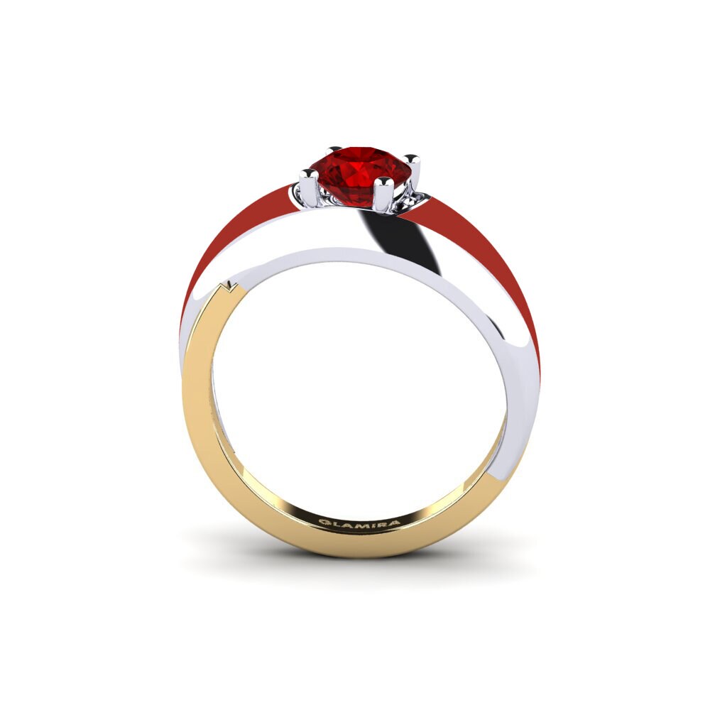 Rubin (im Labor gezüchtet) Ring Foldent