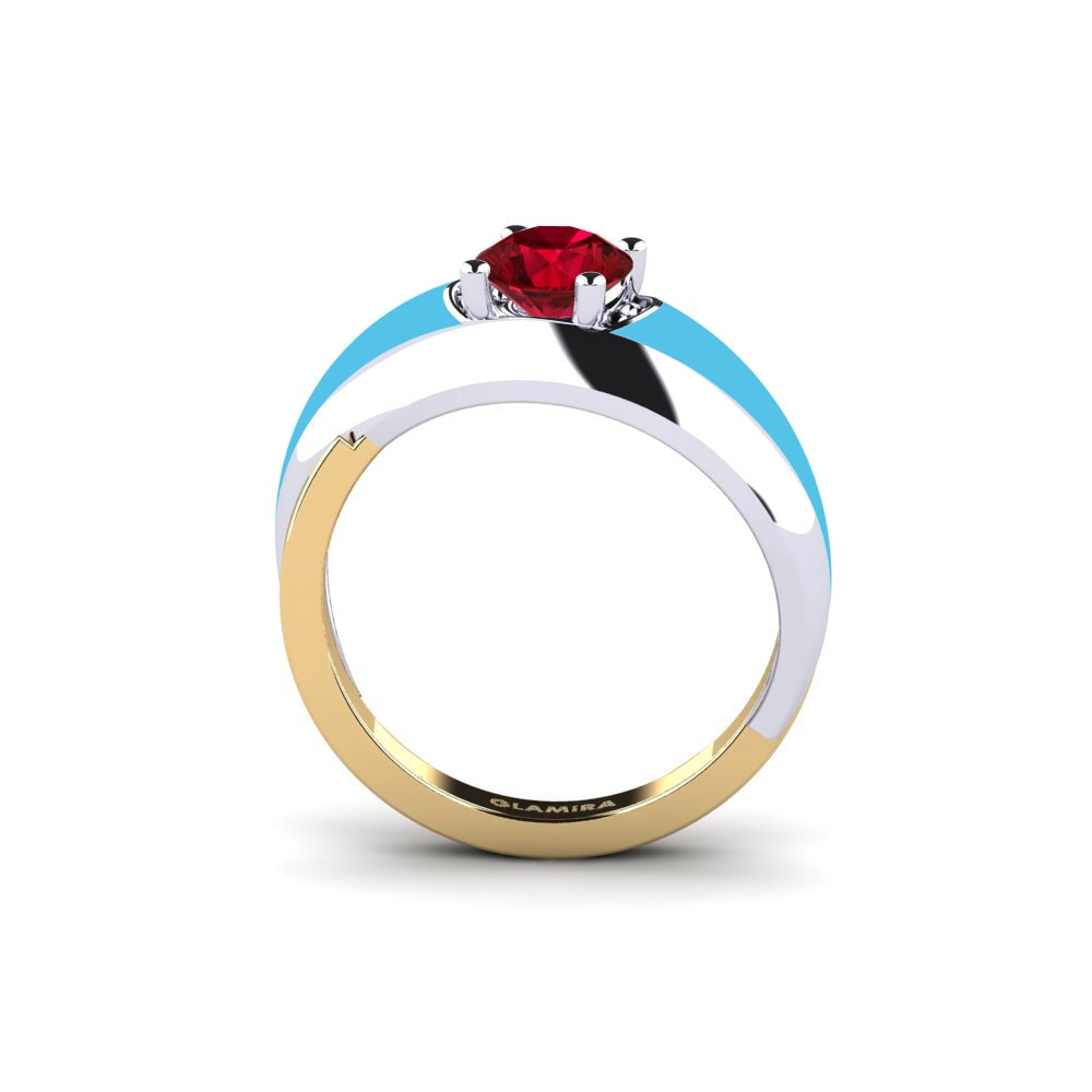 Roter Zirkonia Ring Foldent