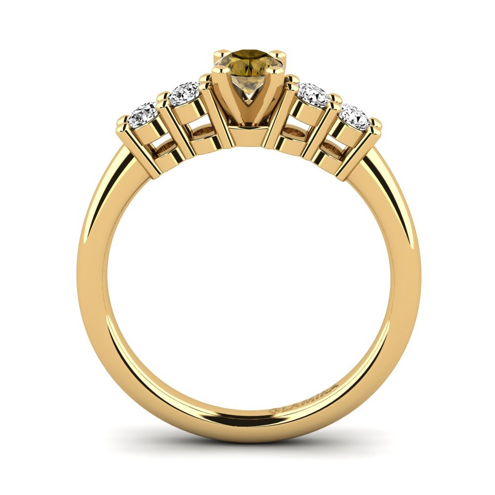 Brown Zircon Engagement Ring Fonda